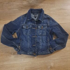 GAP Kids Blue Denim Button Down Jean Jacket Size Large